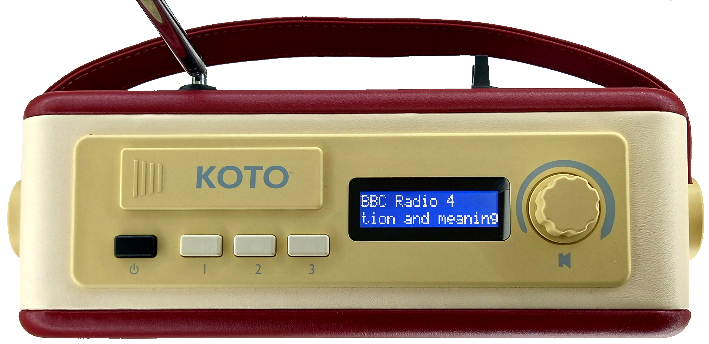 Top down view of KOTO easy to use radio